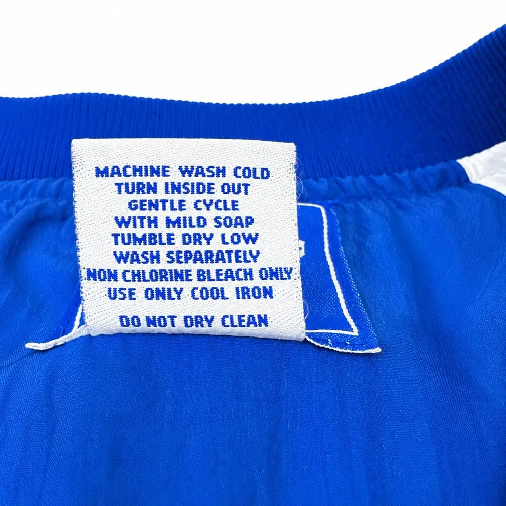 Vintage 90s Starter Pullover Windbreaker Jacket Blue V-Neck Blank Nylon USA M